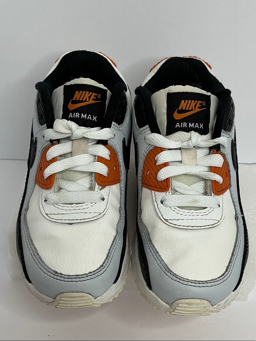 Nike  Air Max White, Black & Orange Athletic Sneakers